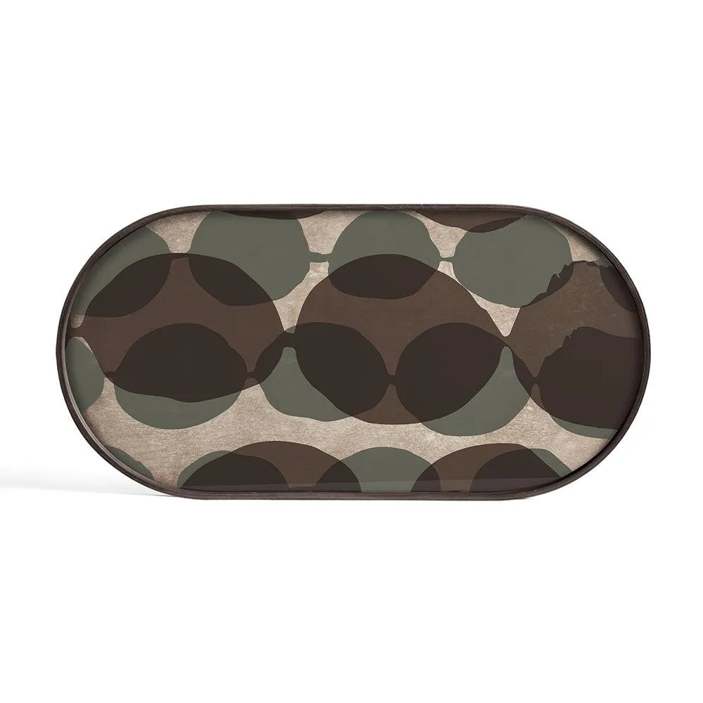 Connected Dots Oblong Glass Tray