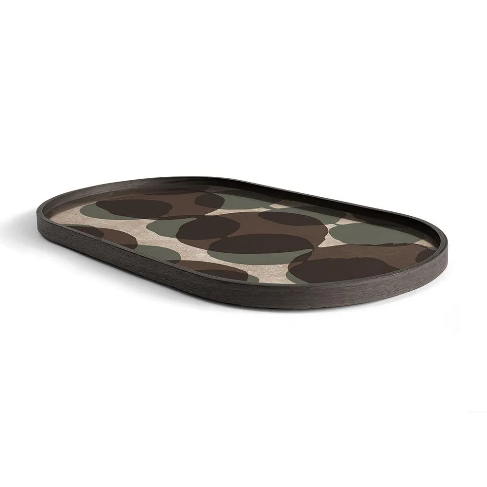 Connected Dots Oblong Glass Tray