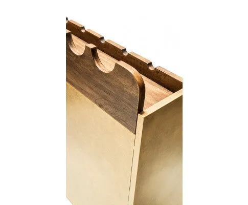Contemporary Wooden Drinks Cabinet Wine Rack with Bottle Holders