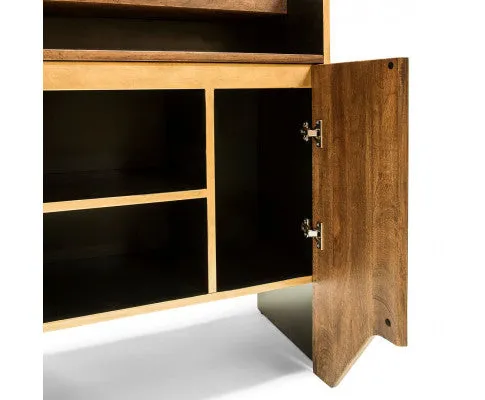 Contemporary Wooden Drinks Cabinet Wine Rack with Bottle Holders