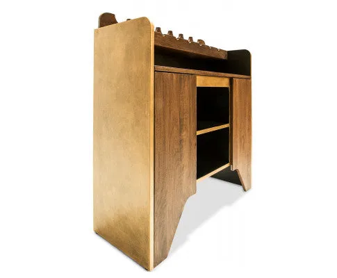 Contemporary Wooden Drinks Cabinet Wine Rack with Bottle Holders