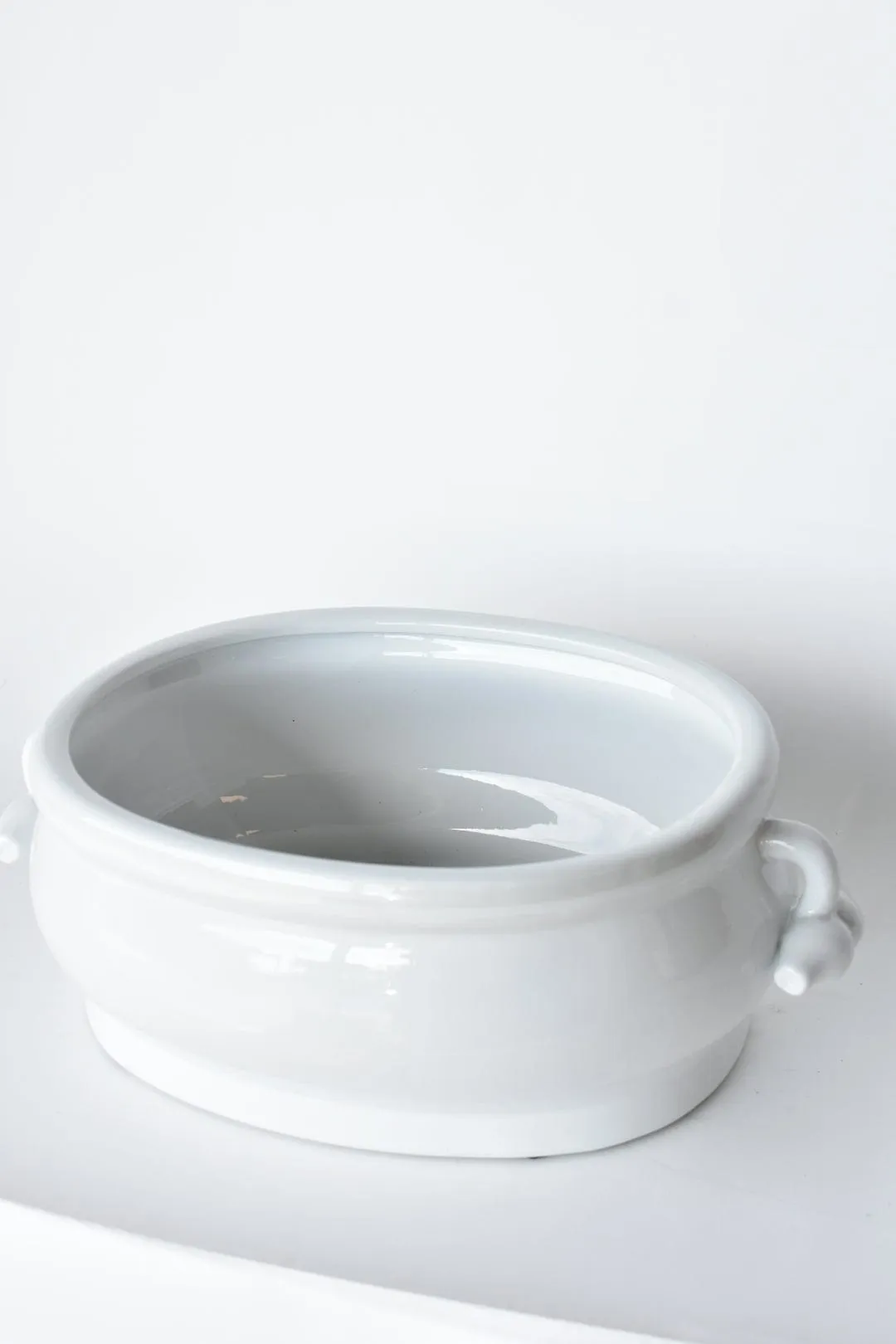 Creamware Oval Cachepot with Pomegranate
