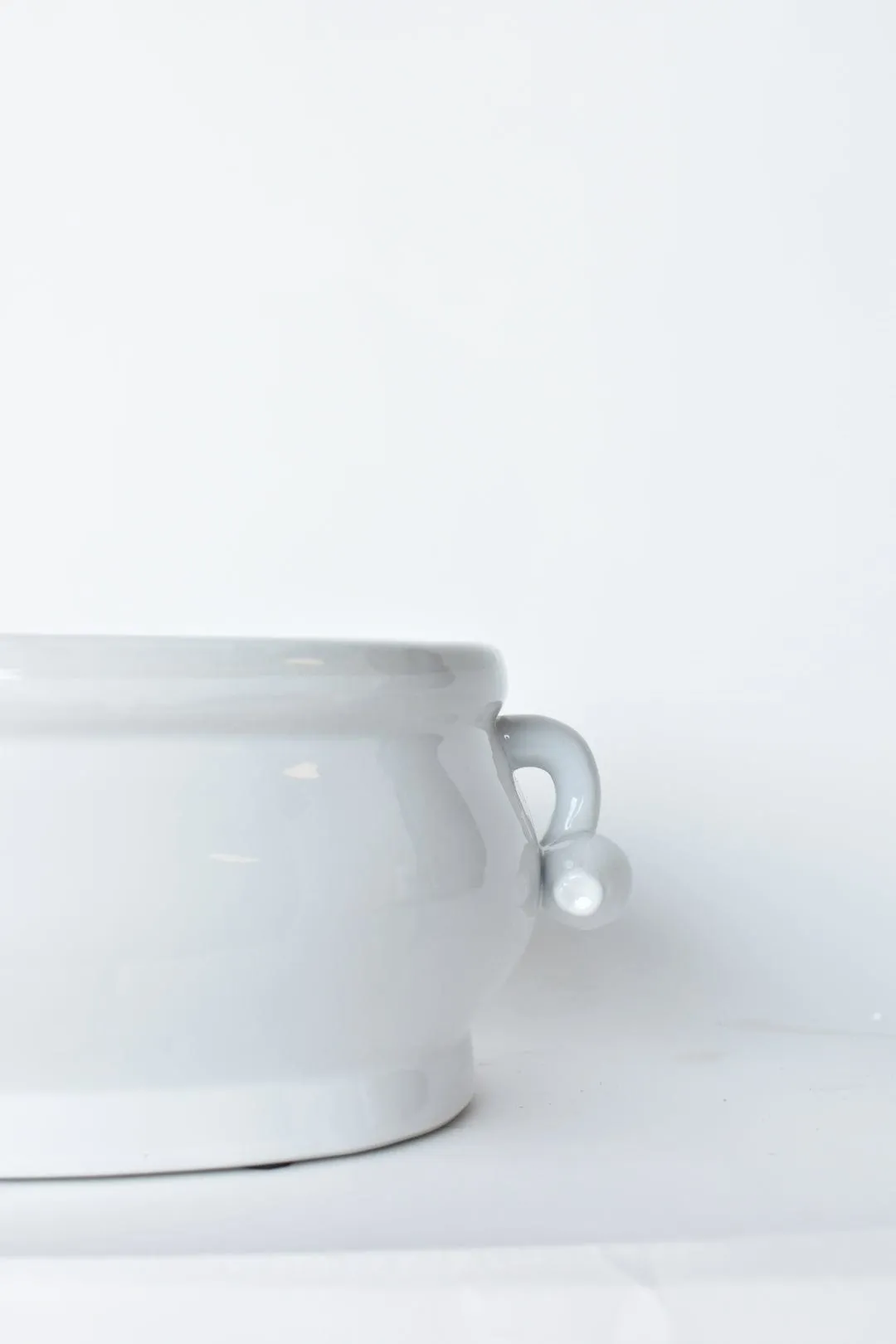 Creamware Oval Cachepot with Pomegranate