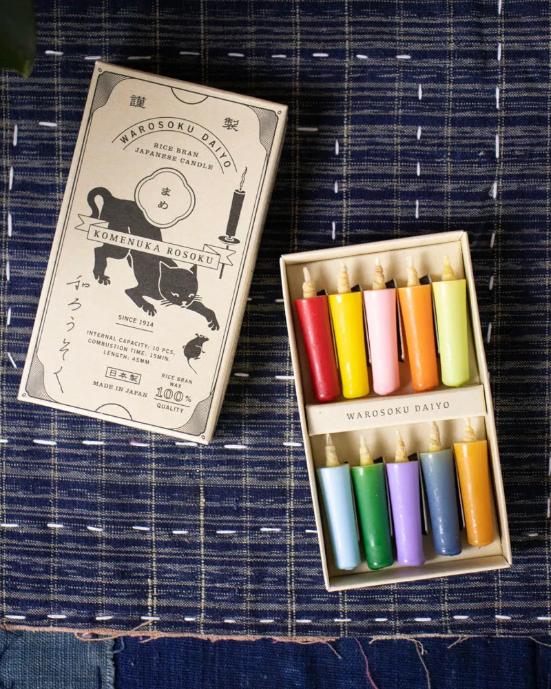 Daiyo Candles, Colorful Rice Wax, Vivid
