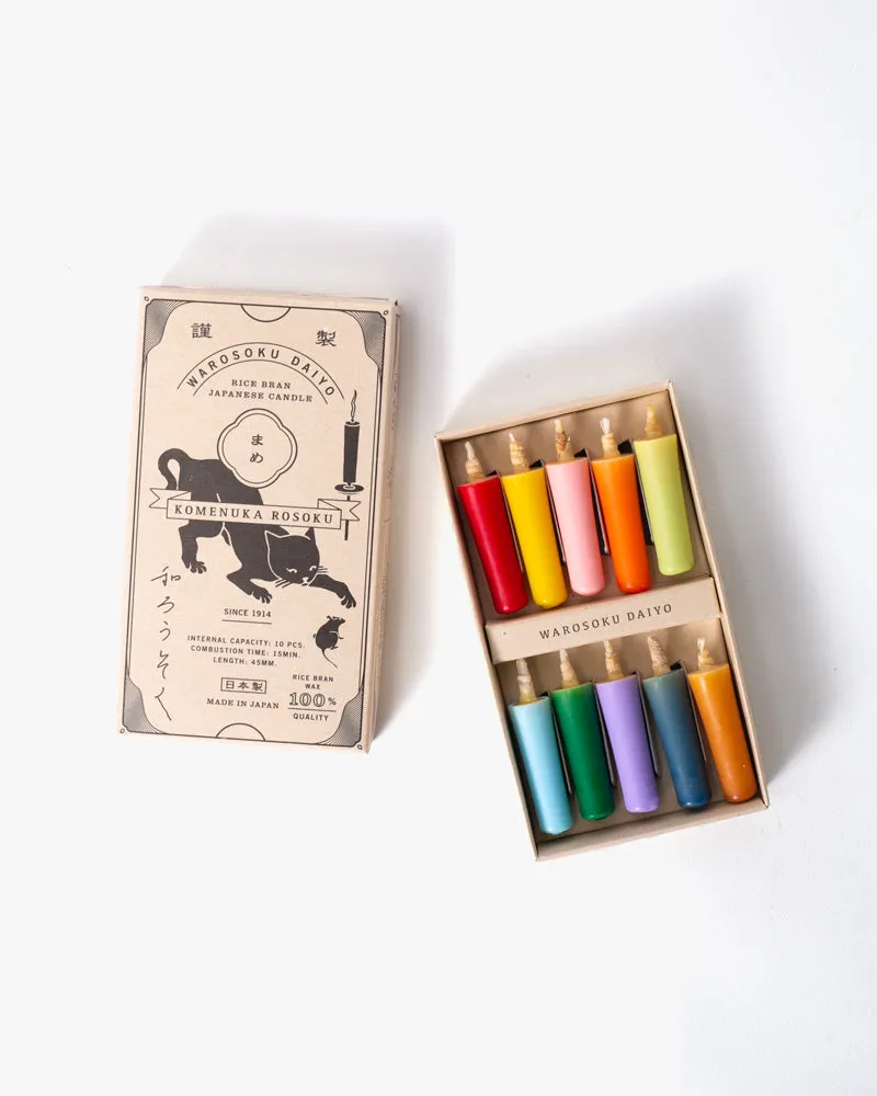 Daiyo Candles, Colorful Rice Wax, Vivid