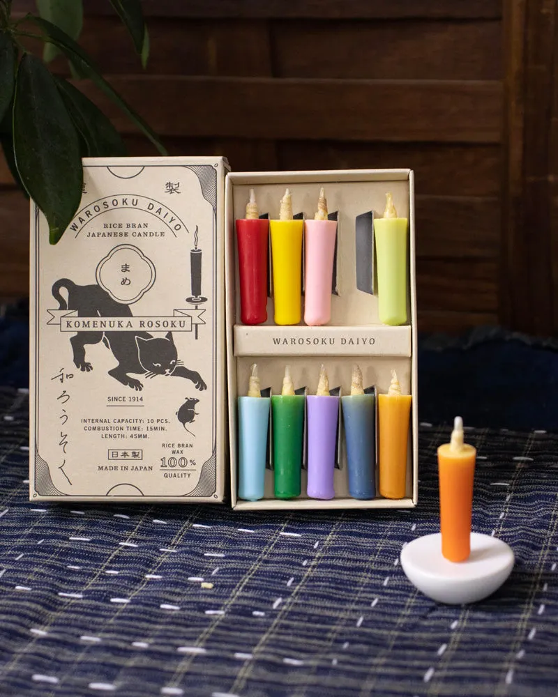 Daiyo Candles, Colorful Rice Wax, Vivid