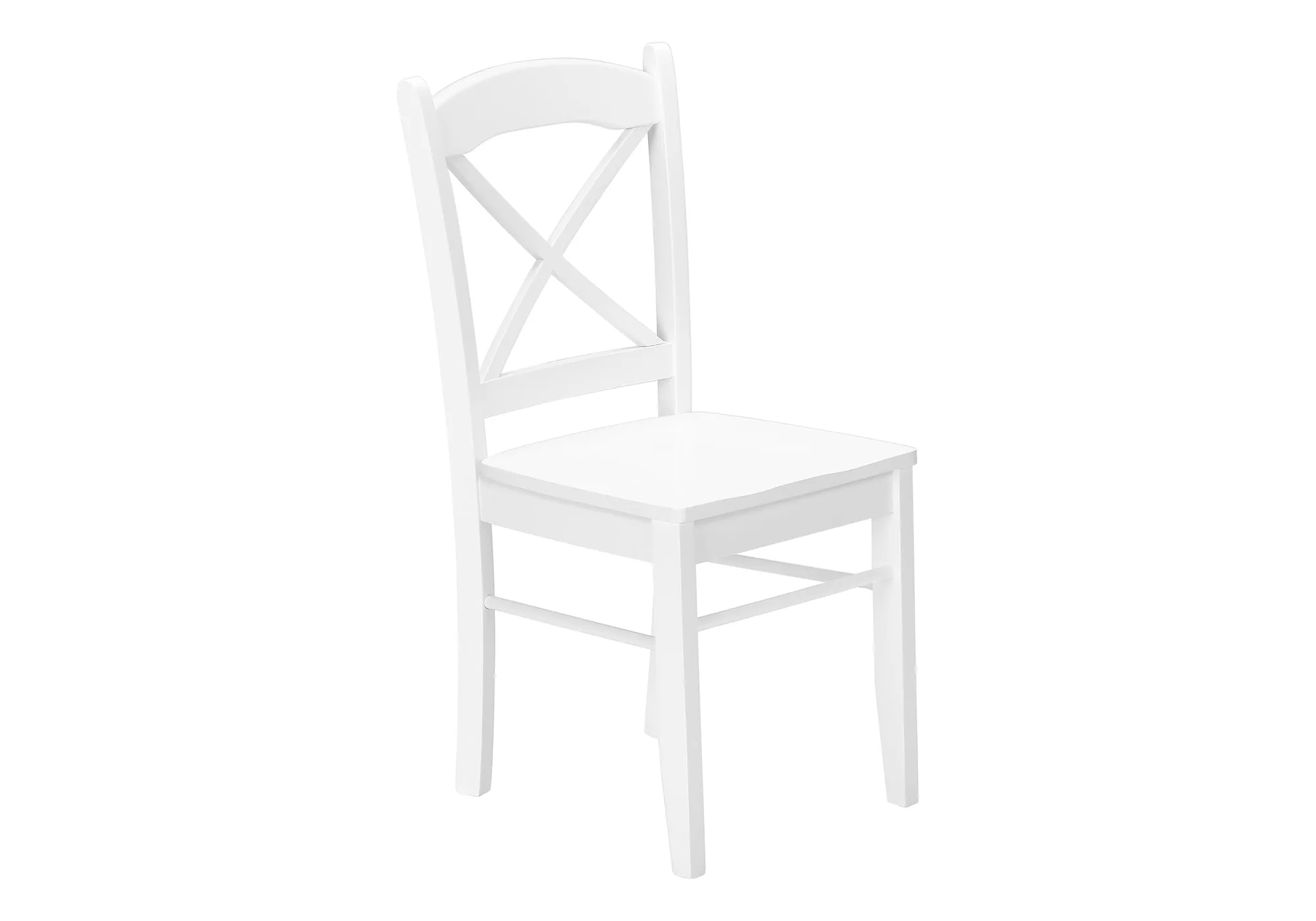 Dining Chair, Set Of 2, Side, Kitchen, Dining Room, White, Wood Legs, Transitional