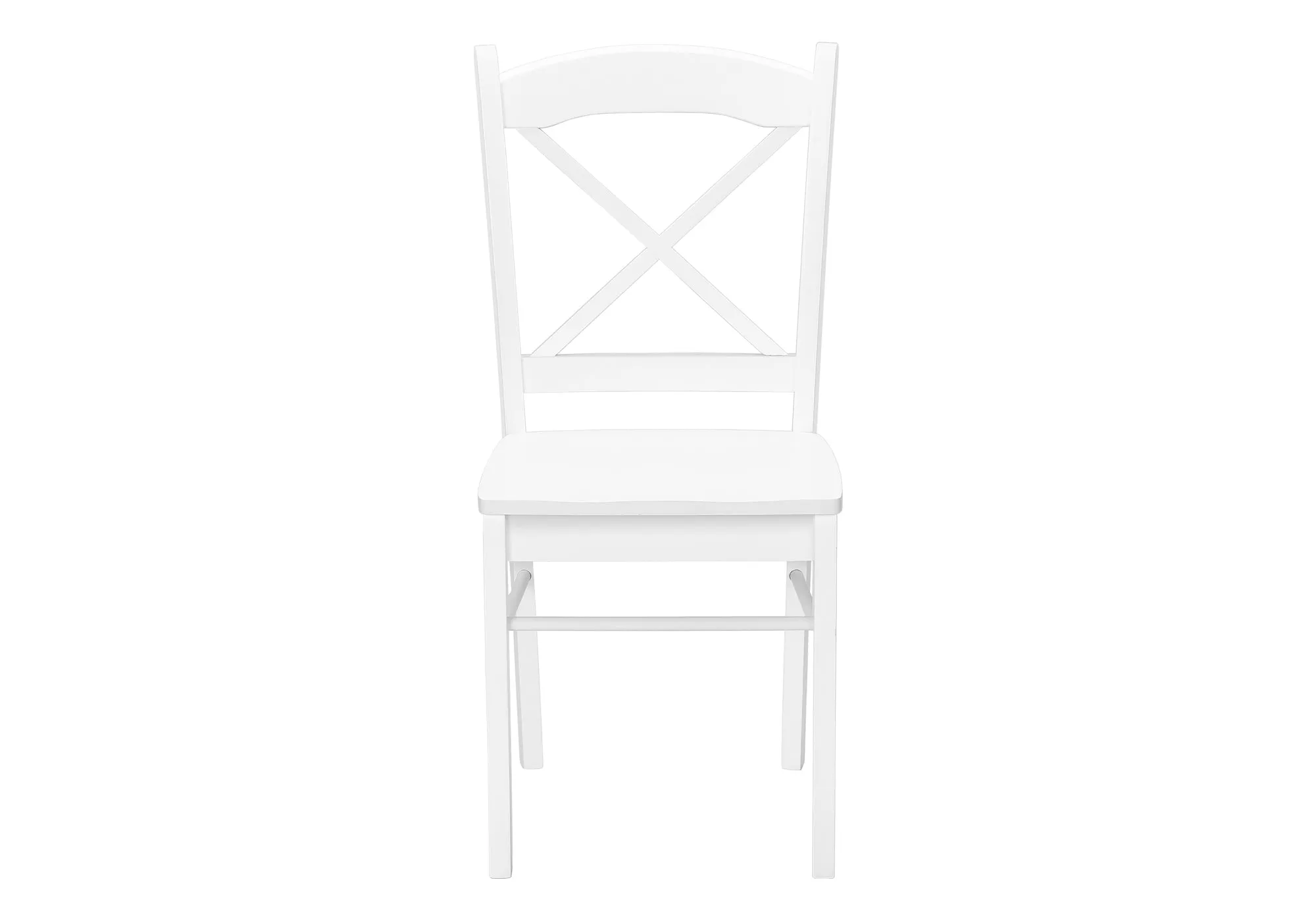 Dining Chair, Set Of 2, Side, Kitchen, Dining Room, White, Wood Legs, Transitional