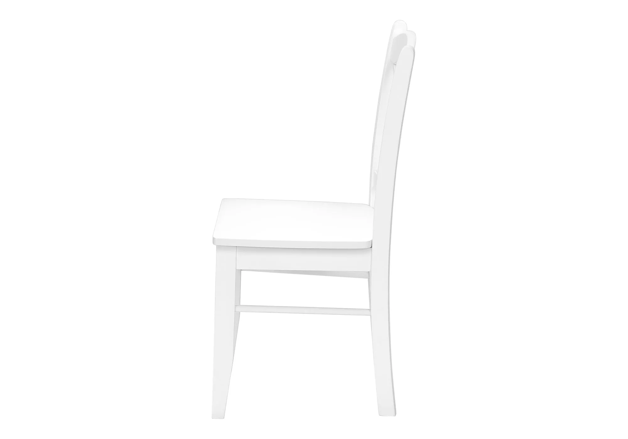 Dining Chair, Set Of 2, Side, Kitchen, Dining Room, White, Wood Legs, Transitional