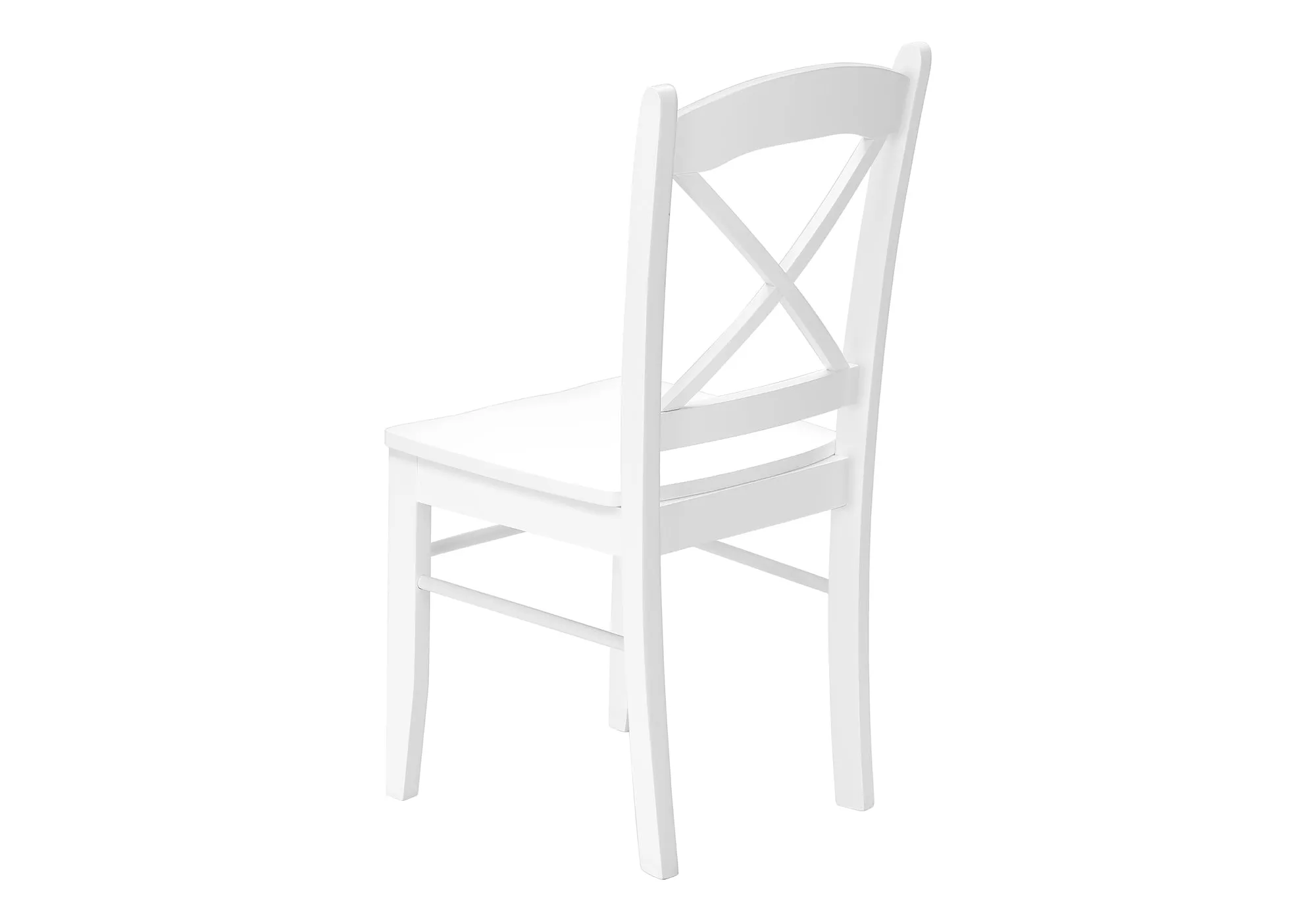 Dining Chair, Set Of 2, Side, Kitchen, Dining Room, White, Wood Legs, Transitional