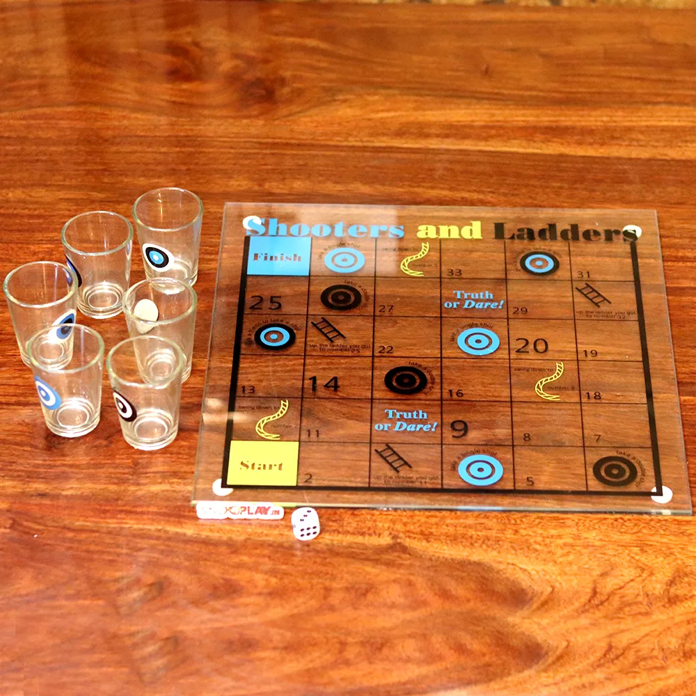 Drinking Snakes & Ladders (With Shot Glasses) Party Game