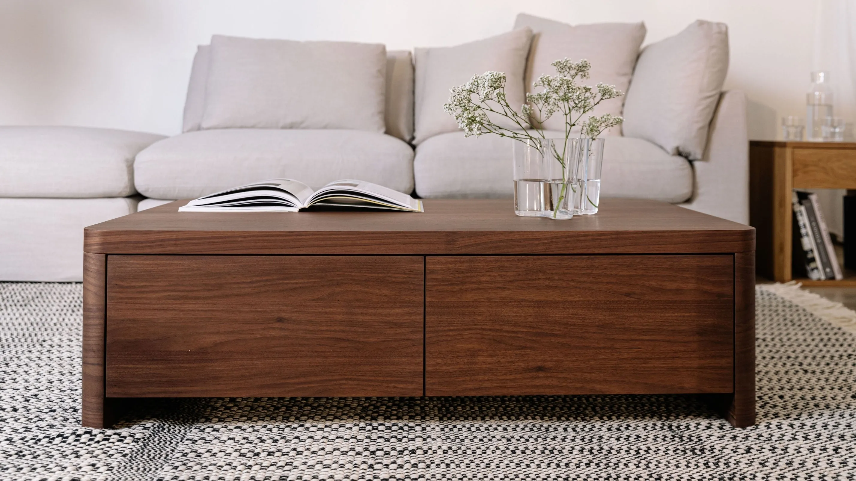 Form Storage Coffee Table, American Walnut