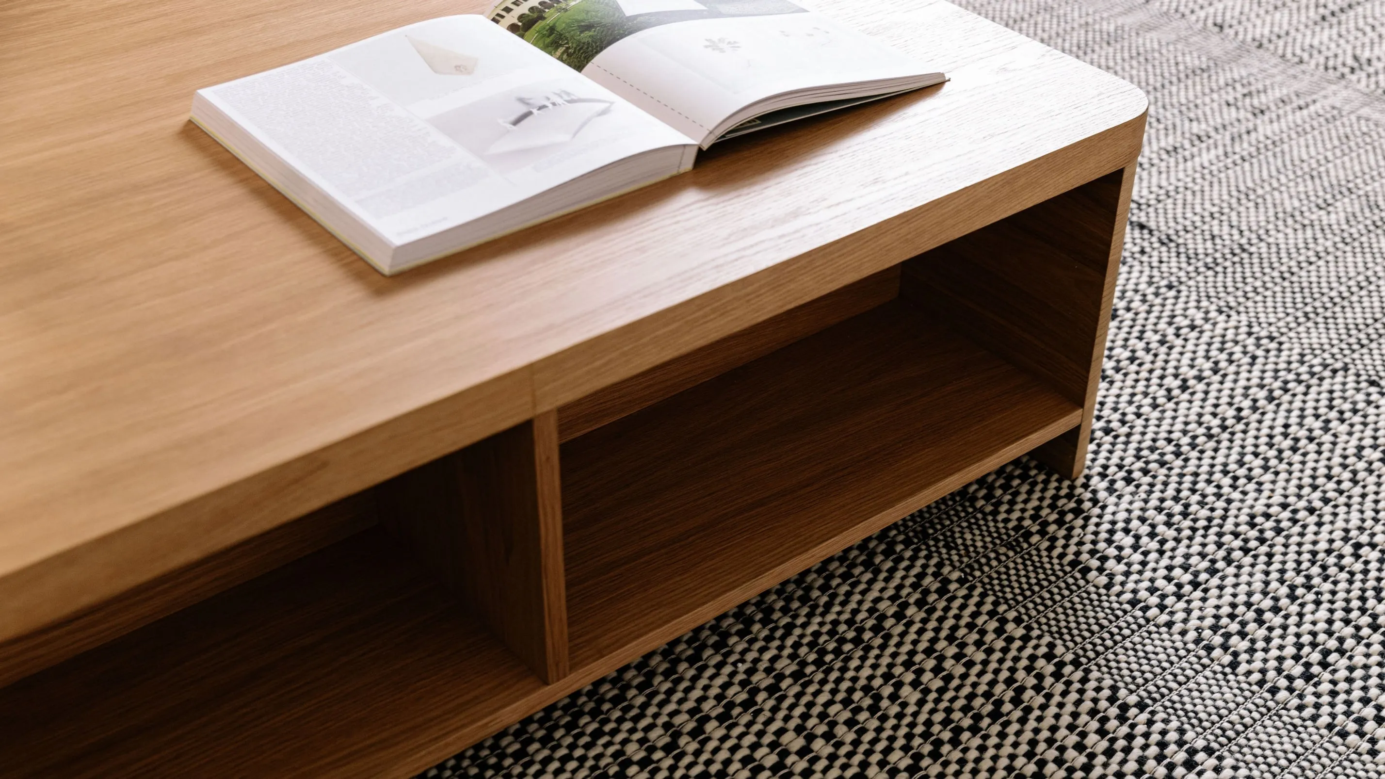 Form Storage Coffee Table, American Walnut