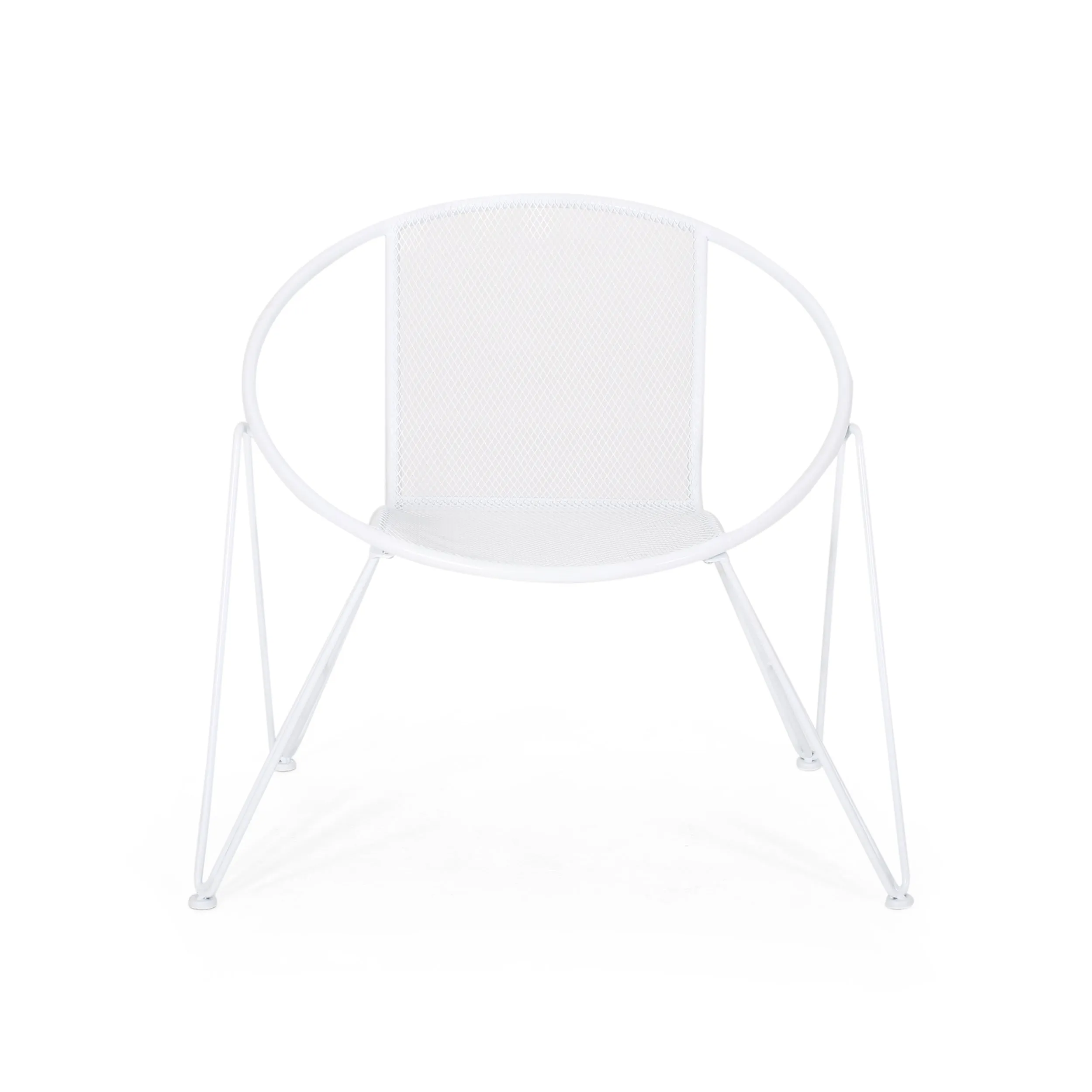 Graham Modern Outdoor Iron Club Chair (Set of 2)