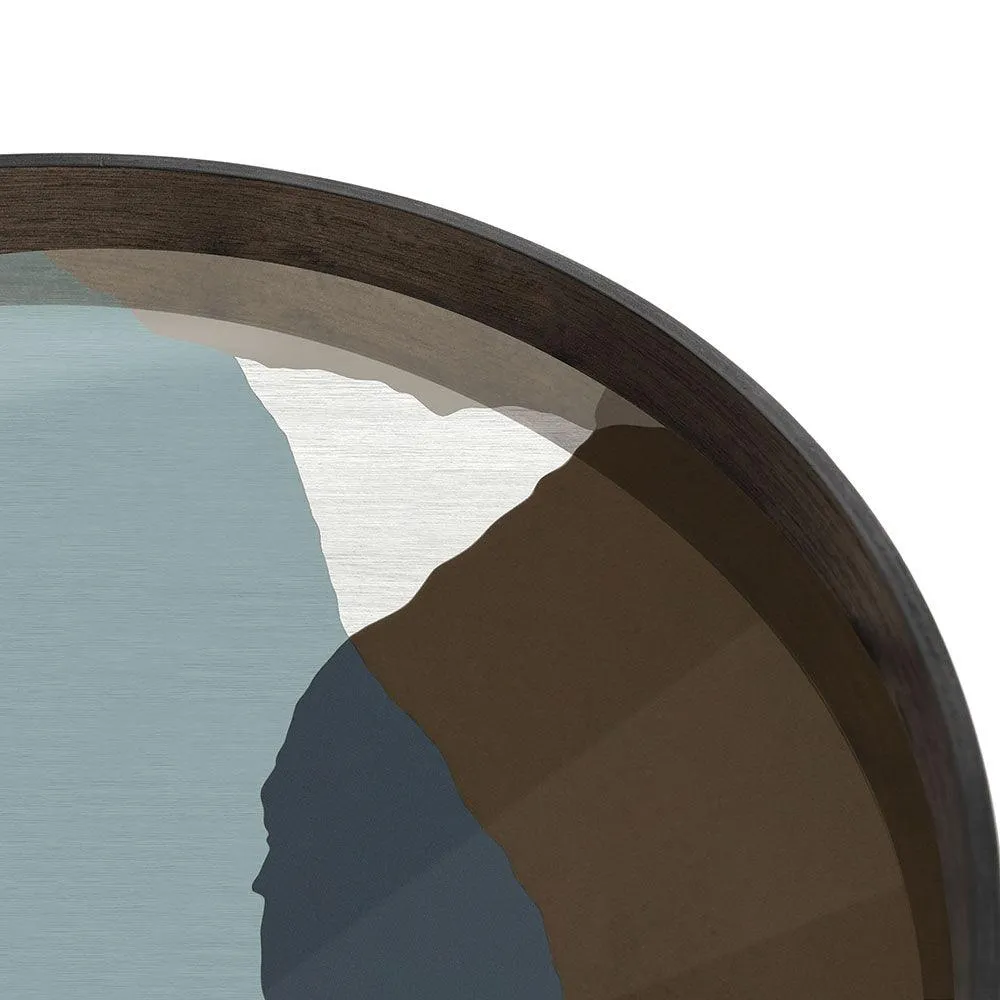 Graphite Wabi Sabi Extra Large Round Glass Tray