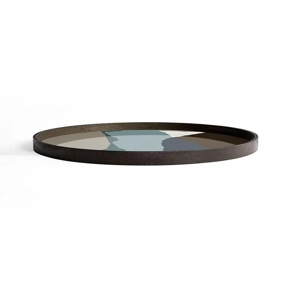 Graphite Wabi Sabi Extra Large Round Glass Tray
