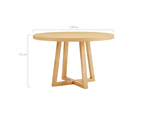 Harry 4 Seater Dining Table in Natural