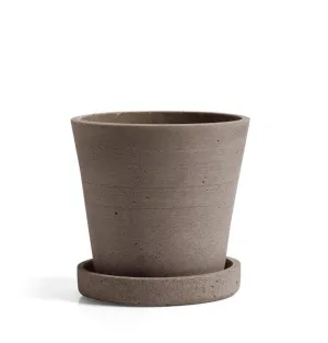 HAY Small Flowerpot with Saucer - Terracotta
