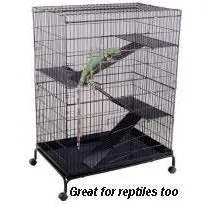 Jumbo Steel Deluxe Animal Cage with Stand