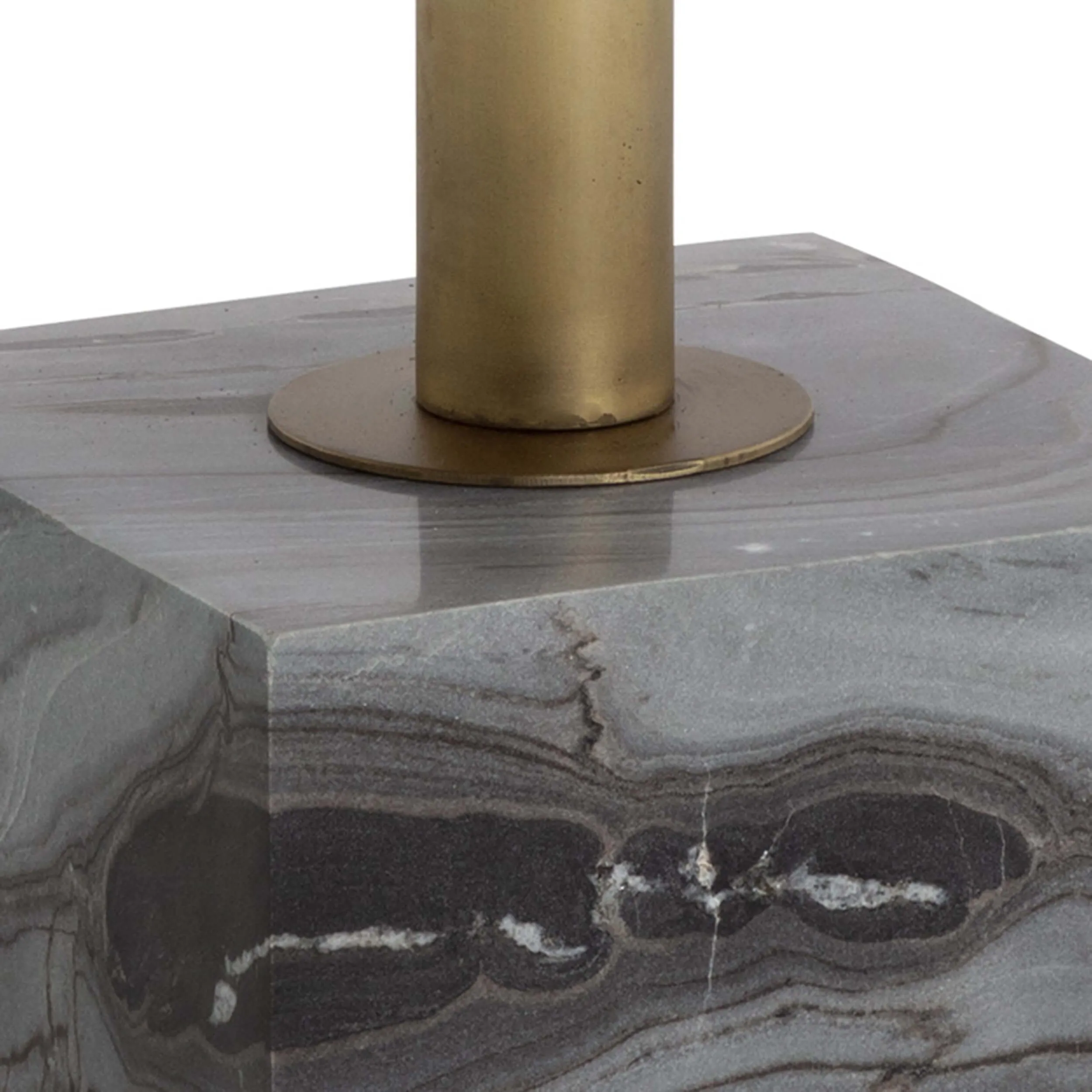 Kata 32" Round Bistro Table, Grey Marble