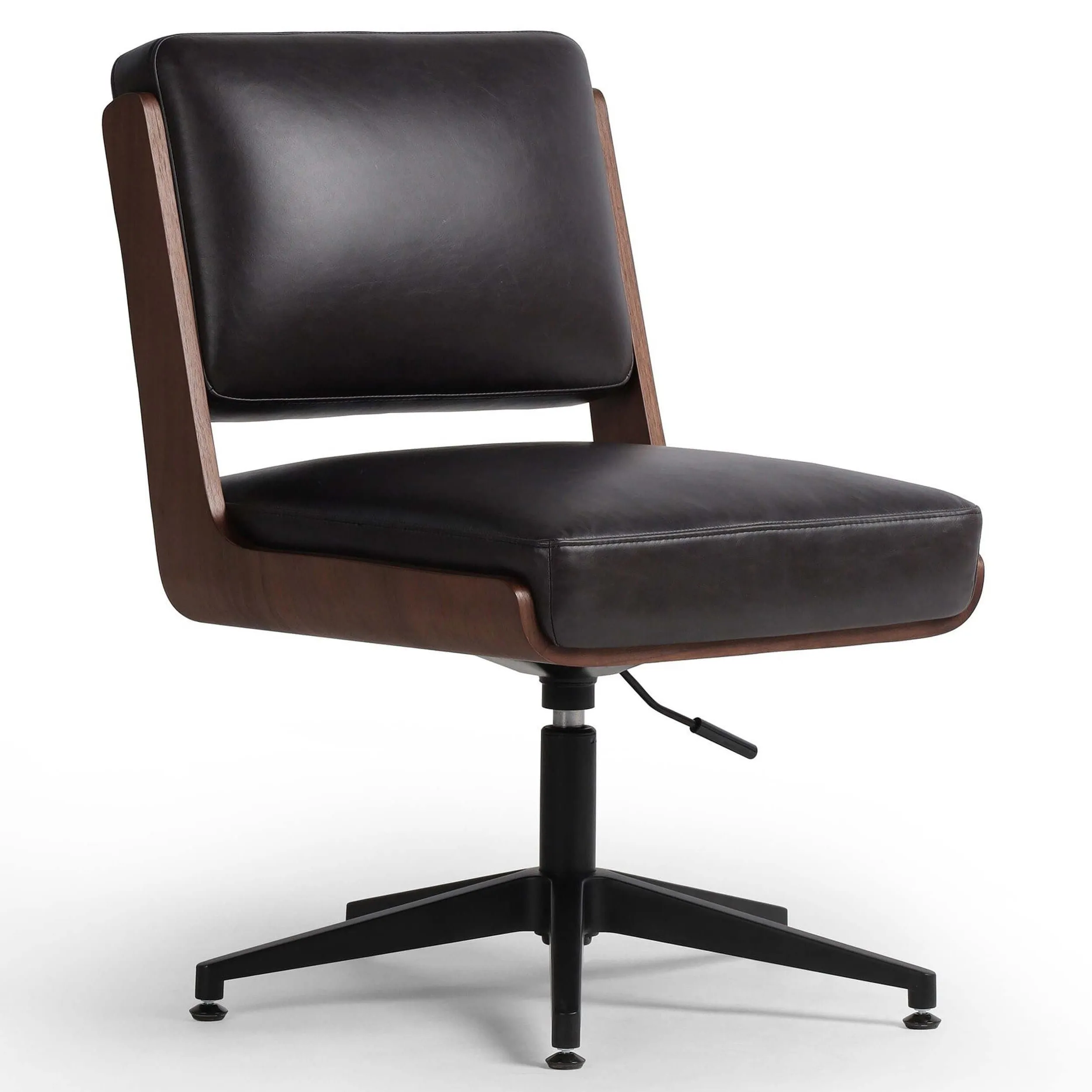 Landon Leather Desk Chair, Sonoma Black