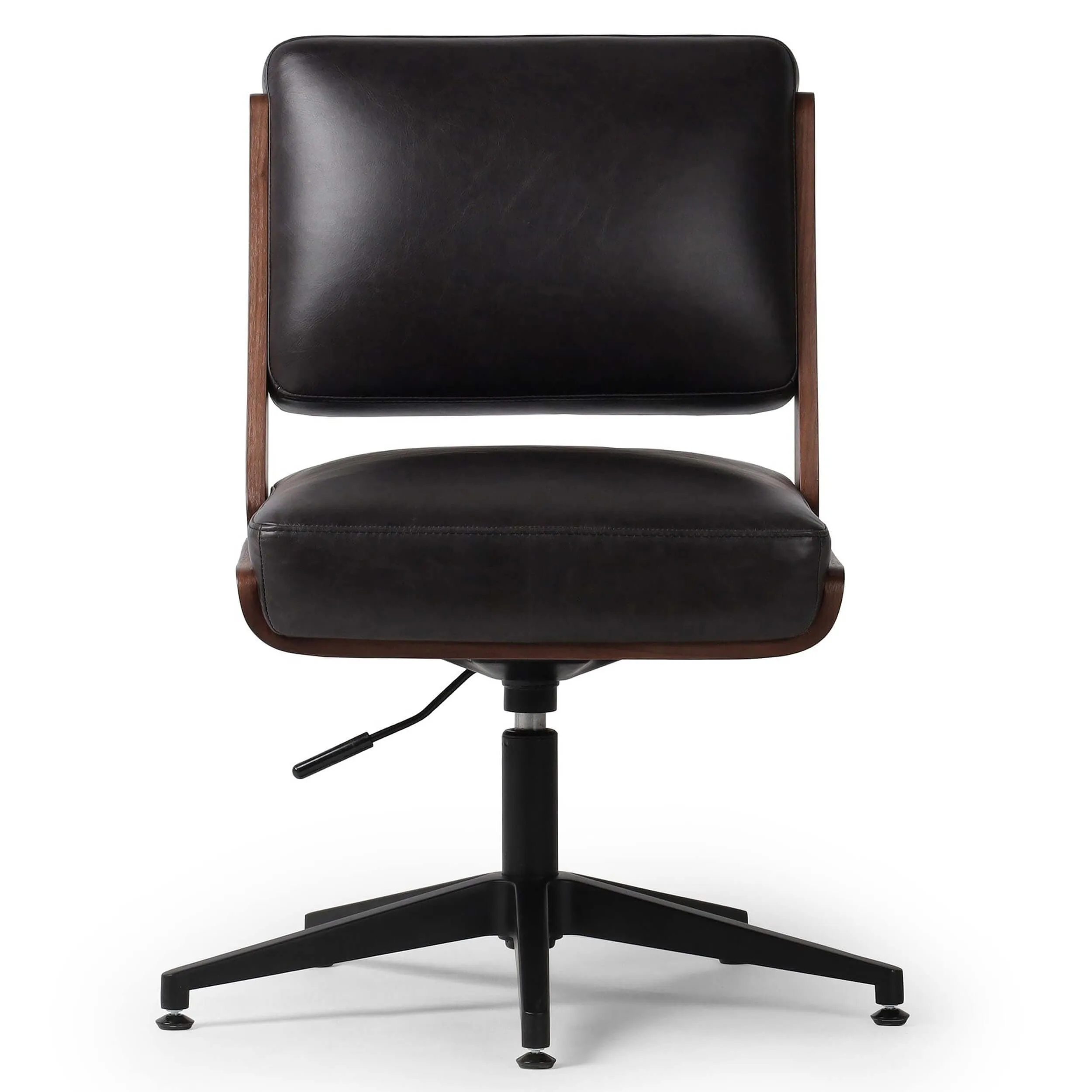 Landon Leather Desk Chair, Sonoma Black
