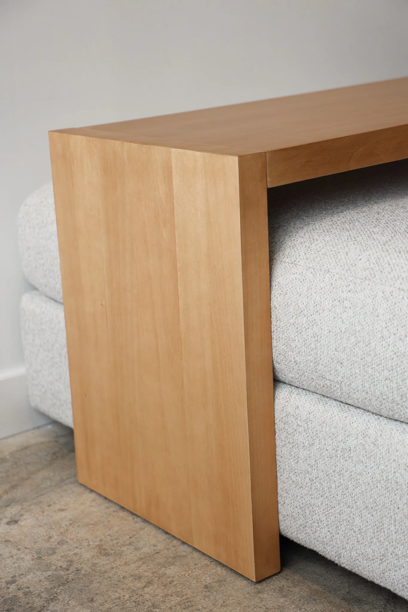 Light Wood Over Ottoman Table
