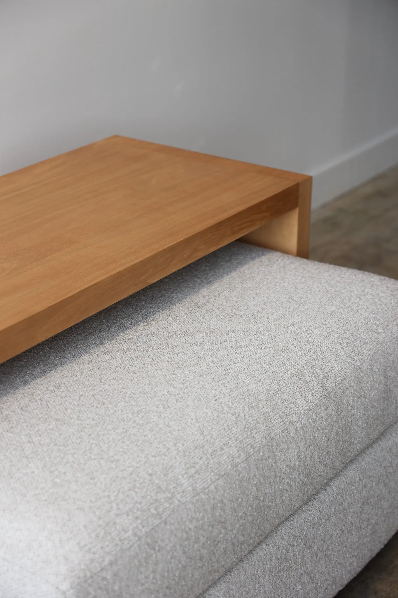 Light Wood Over Ottoman Table