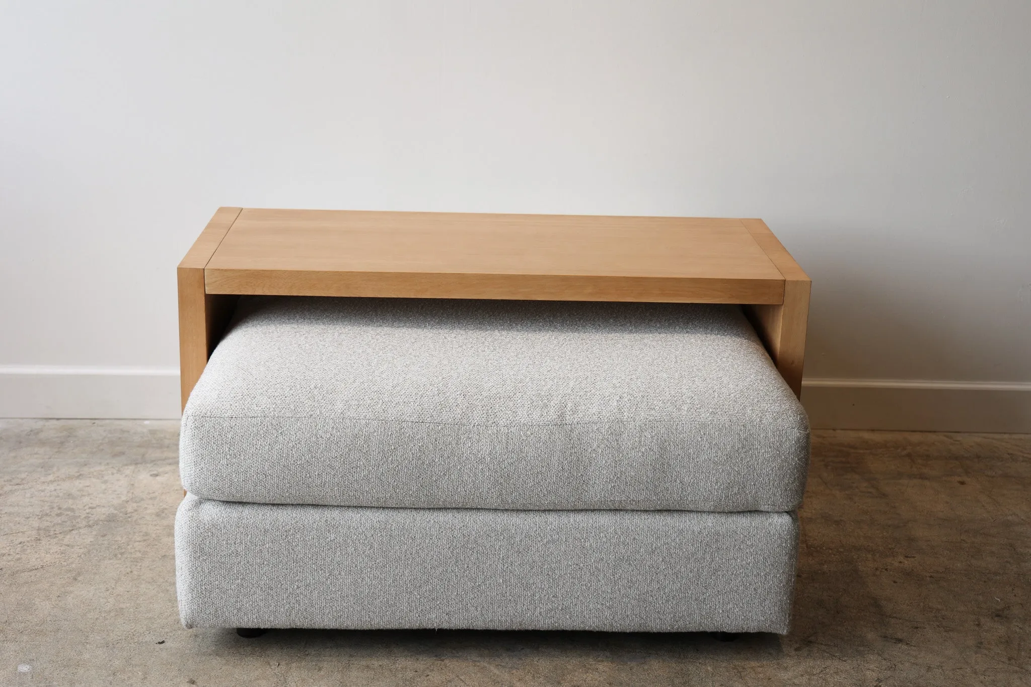 Light Wood Over Ottoman Table