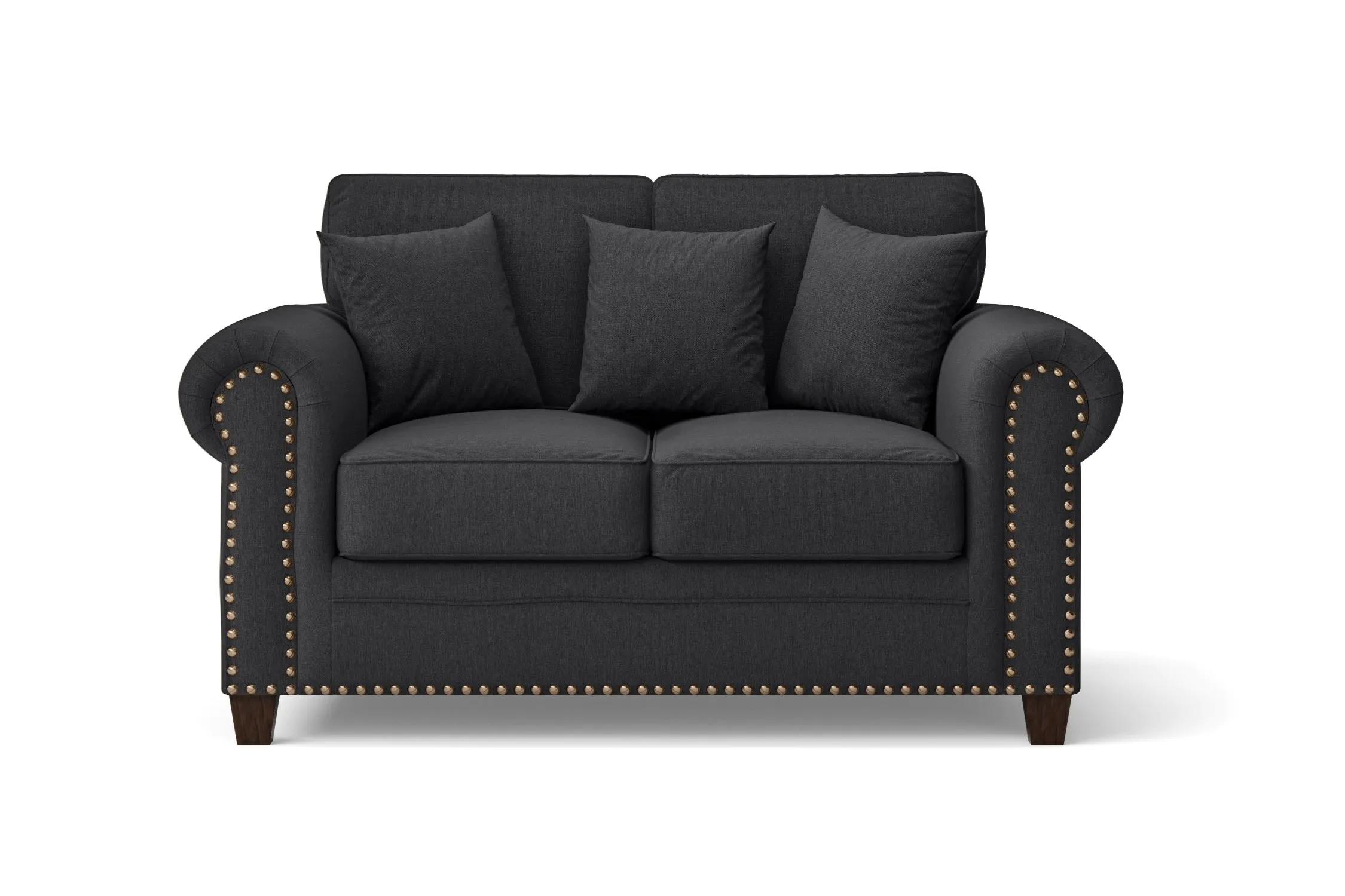 Marano 2 Seater Sofa Dark Grey Linen Fabric
