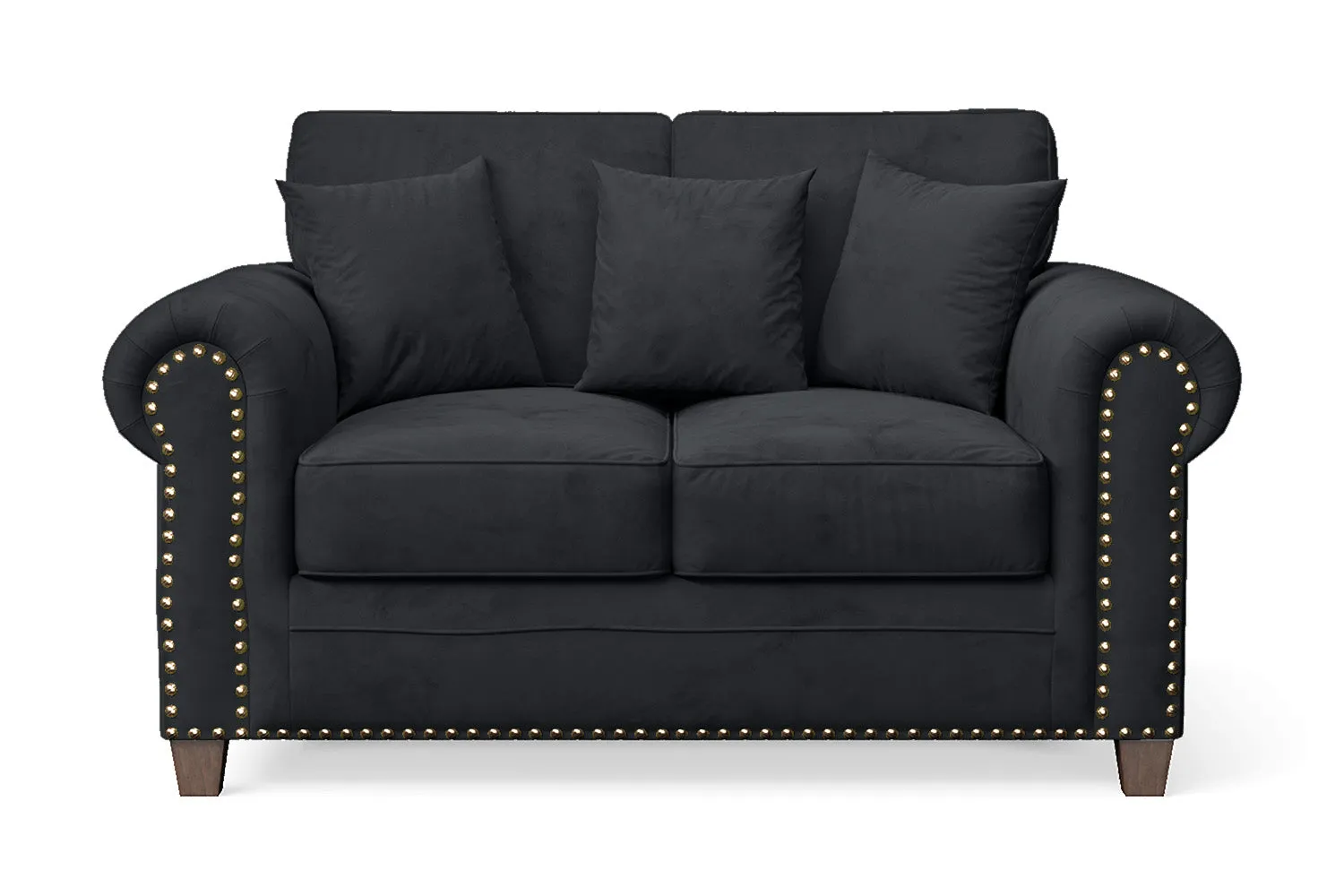 Marano 2 Seater Sofa Dark Grey Velvet