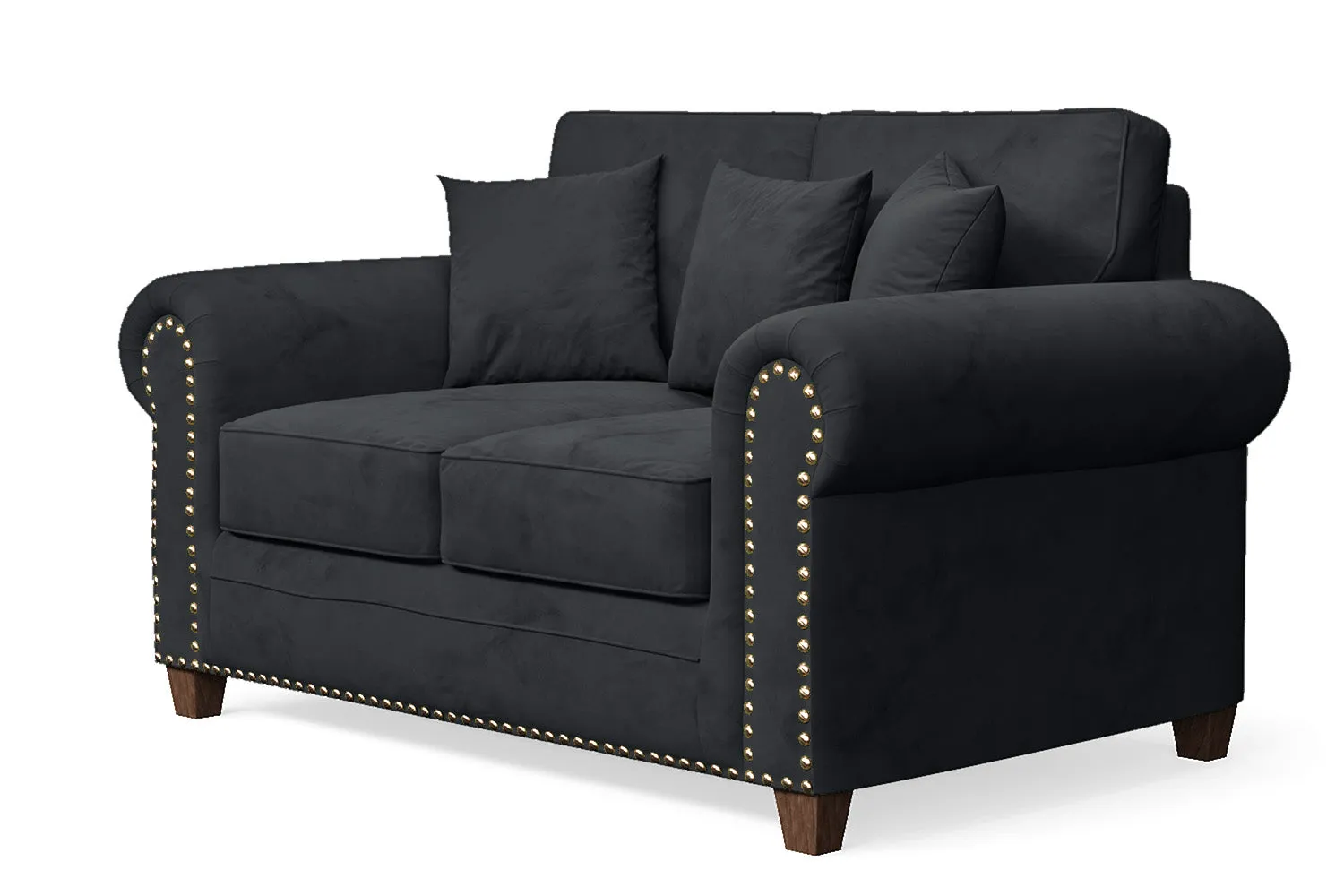 Marano 2 Seater Sofa Dark Grey Velvet