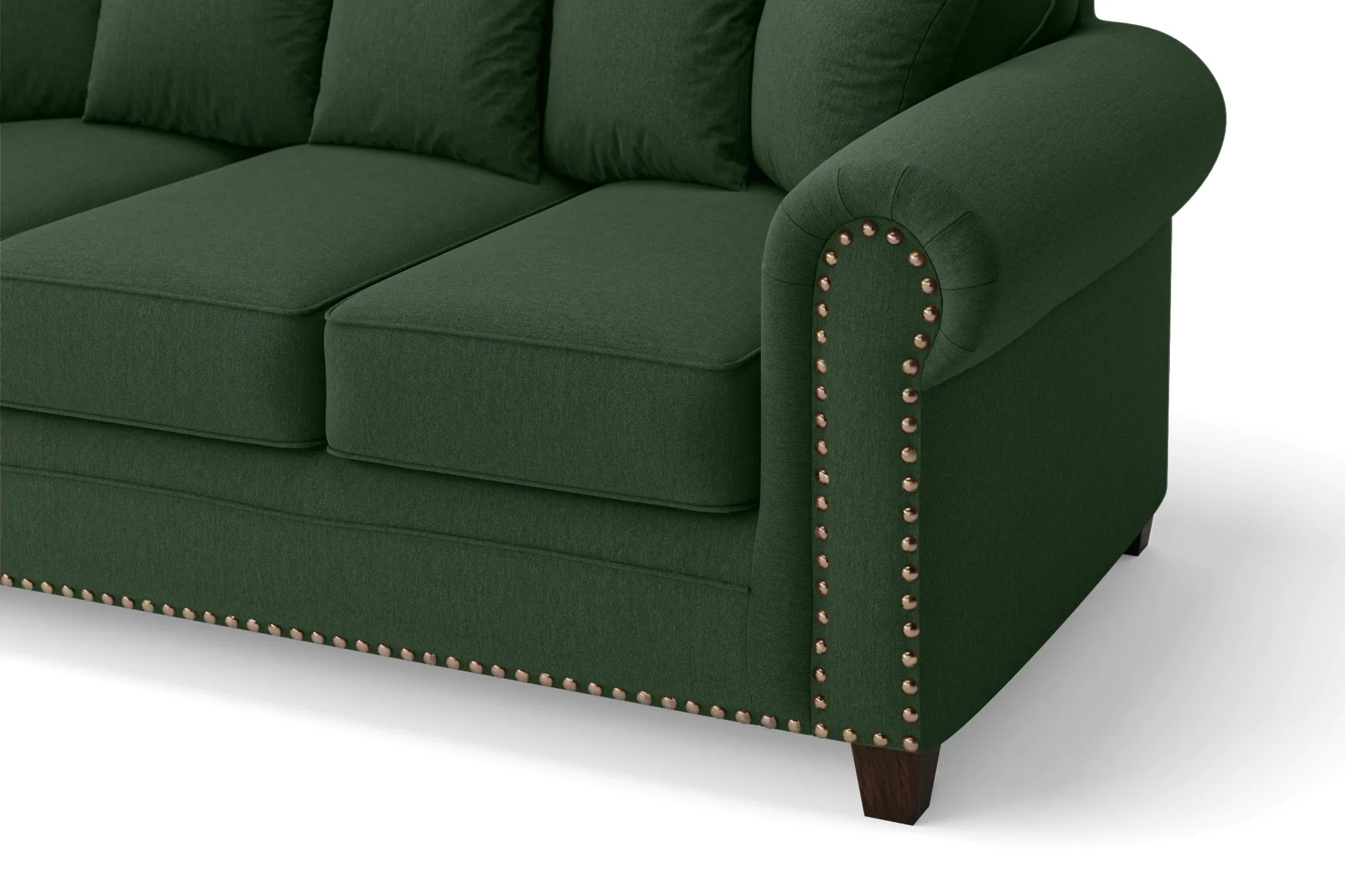 Marano 2 Seater Sofa Forest Green Linen Fabric