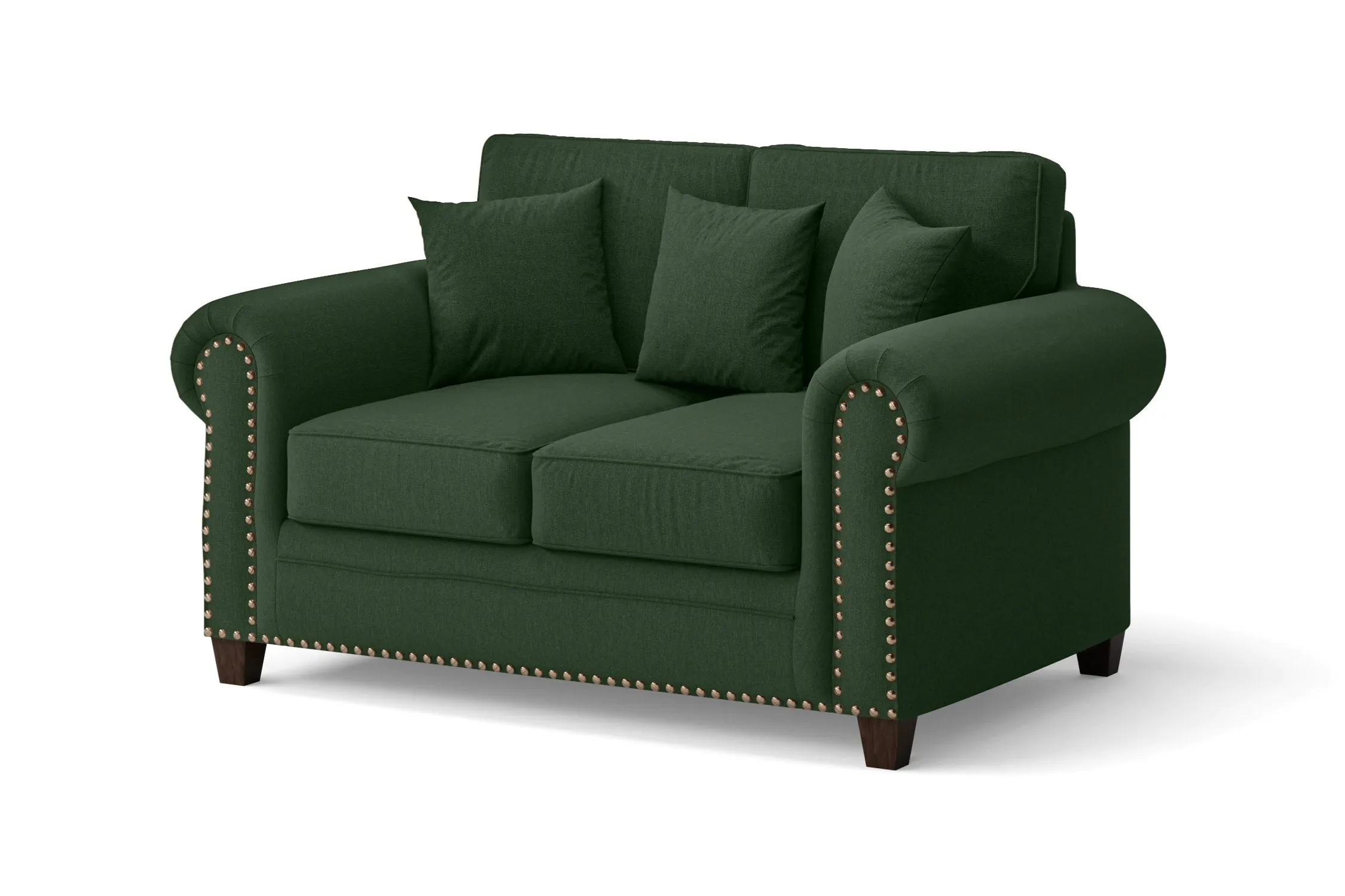 Marano 2 Seater Sofa Forest Green Linen Fabric