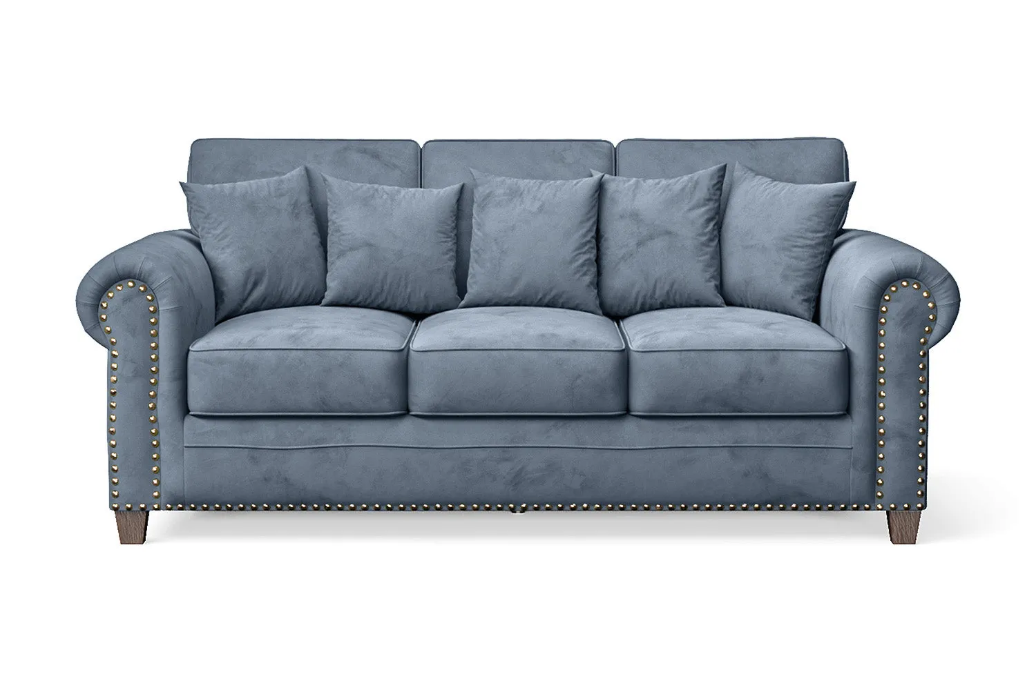 Marano 3 Seater Sofa Baby Blue Velvet
