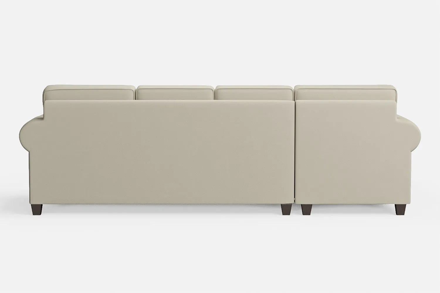 Marano 4 Seater Left Hand Facing Chaise Lounge Corner Sofa Cream Leather