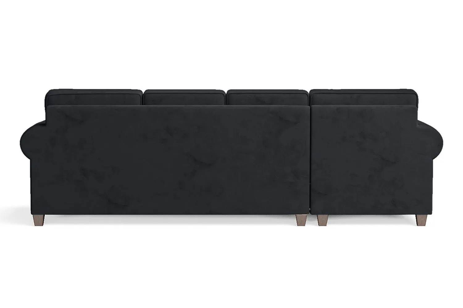 Marano Dark Grey Velvet 4-Seater Left-Hand Facing Chaise Lounge Corner Sofa with Elegant Design and Plush Comfort
