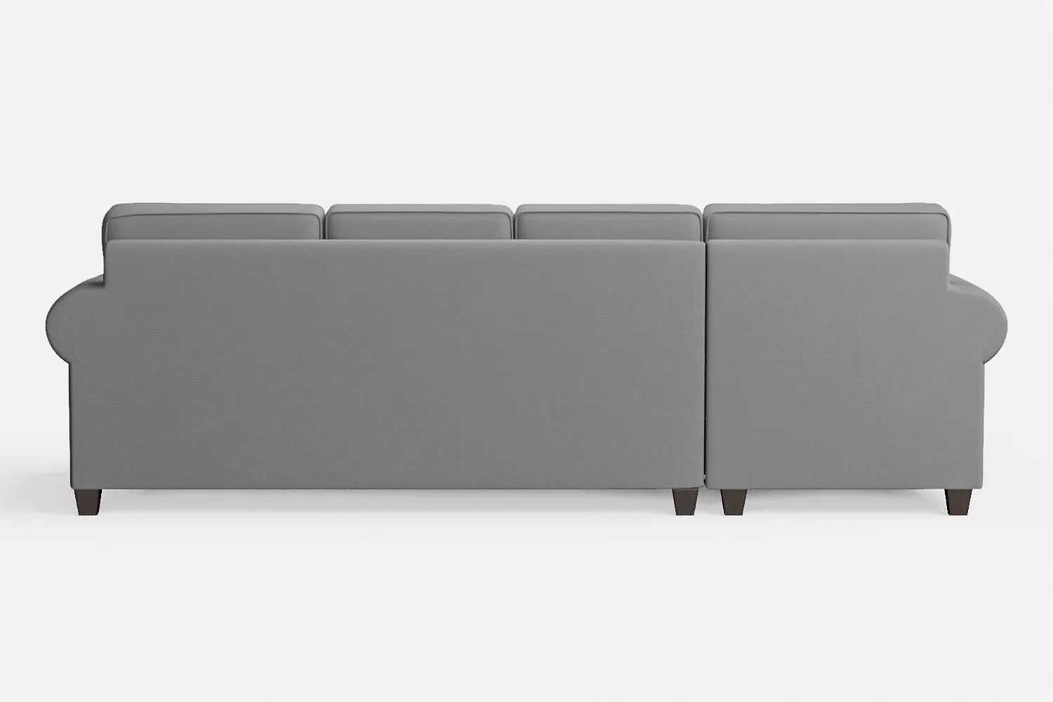 Marano 4 Seater Left Hand Facing Chaise Lounge Corner Sofa Grey Leather