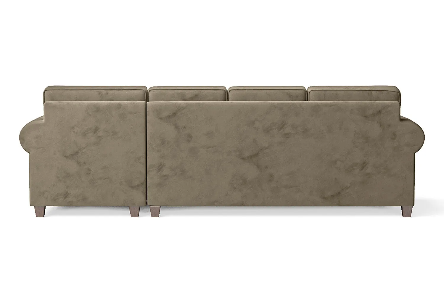 Marano 4 Seater Right Hand Facing Chaise Lounge Corner Sofa Sand Velvet