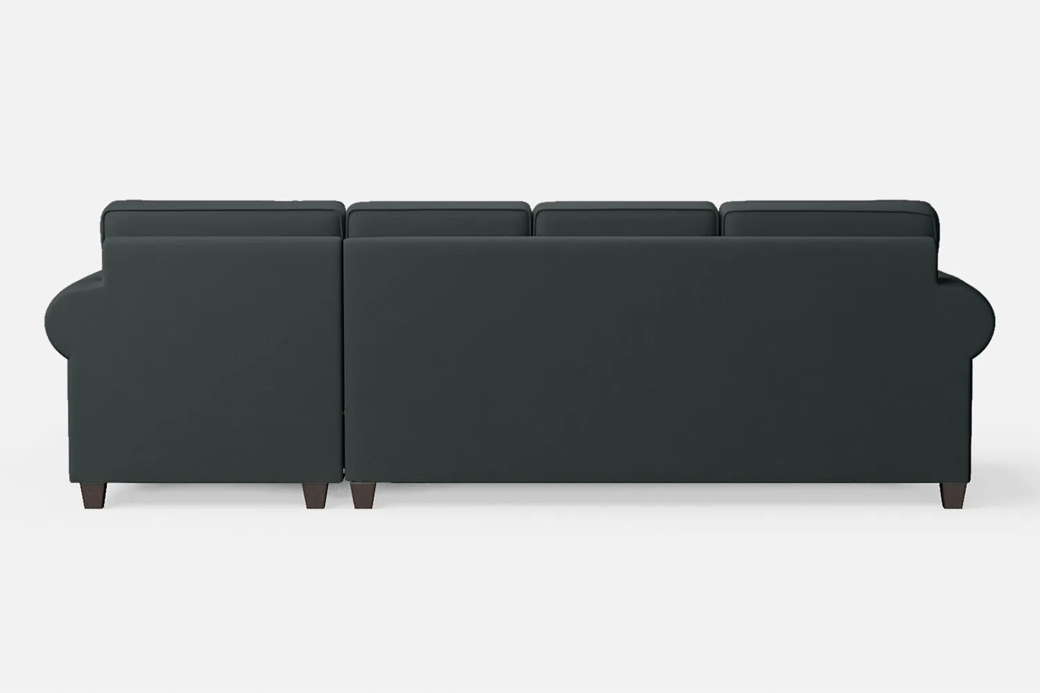 Marano 4 Seater Right Hand Facing Chaise Lounge Corner Sofa Slate Leather