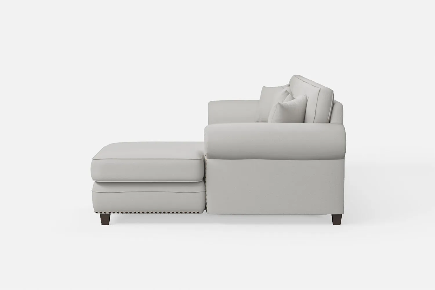 Marano 4 Seater Right Hand Facing Chaise Lounge Corner Sofa White Leather