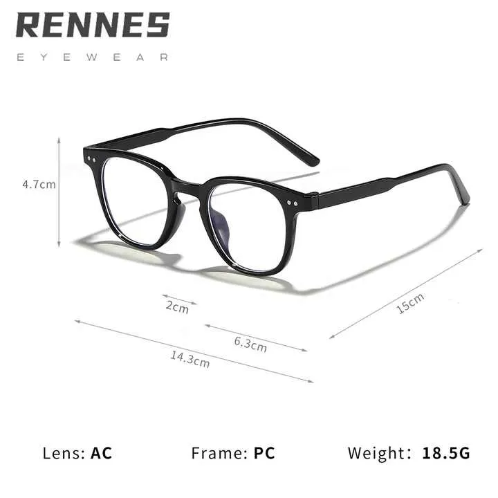 Men's Women's Daily Reading Square Flat-نظارات قراءة يومية