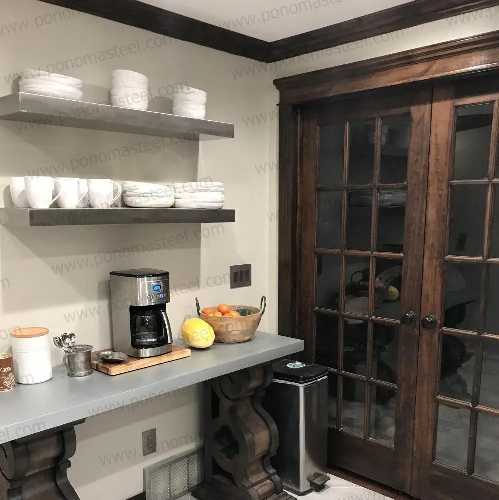Metal shelves 53"- 57" (cm. 135 - 145) made-to-order floating shelves Ponoma®