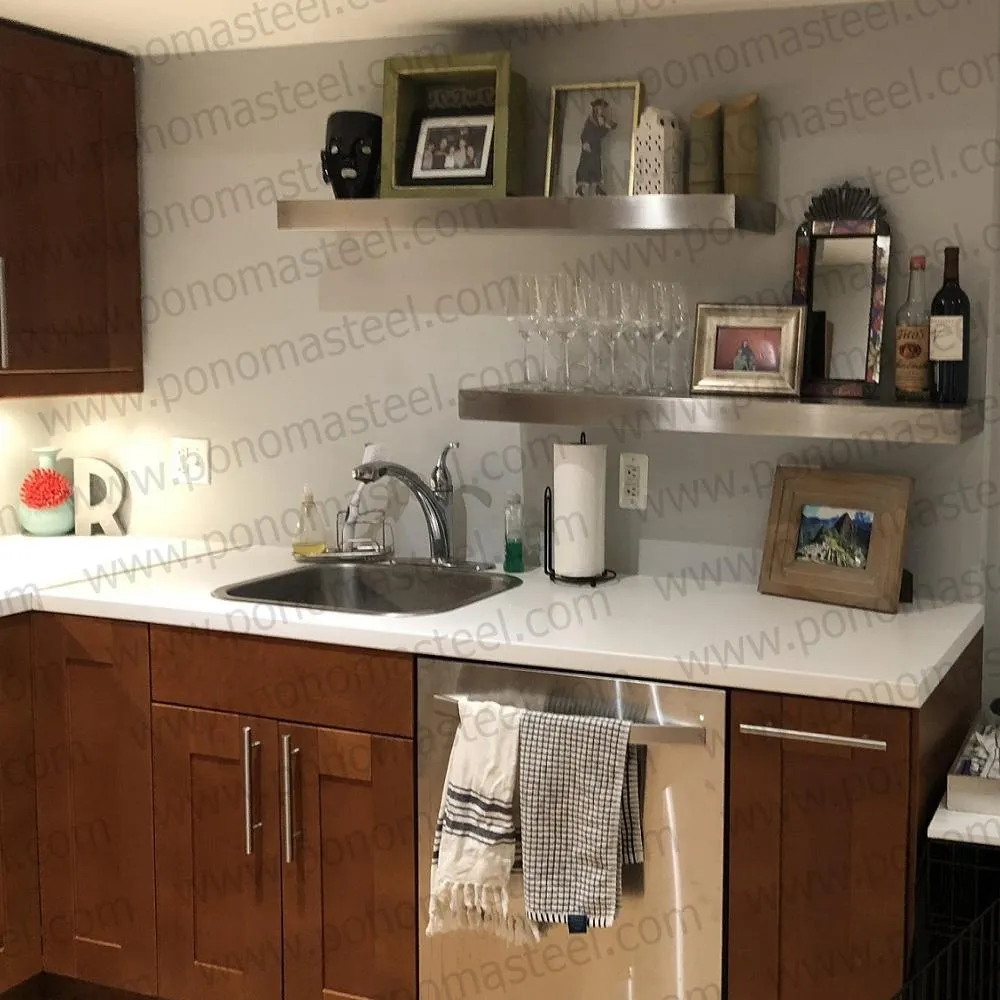 Metal shelves 53"- 57" (cm. 135 - 145) made-to-order floating shelves Ponoma®