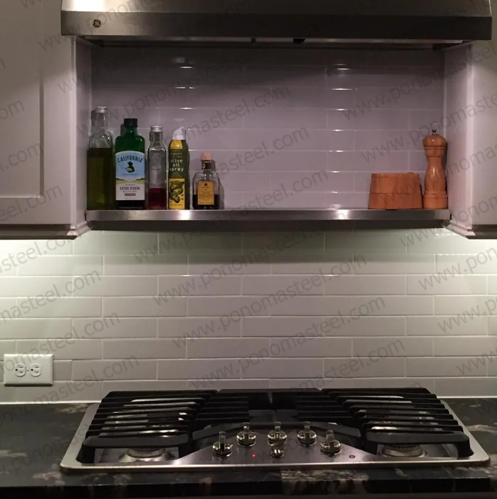 Metal shelves 53"- 57" (cm. 135 - 145) made-to-order floating shelves Ponoma®
