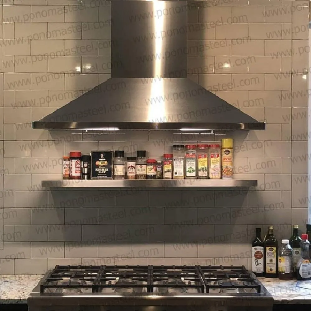 Metal shelves 53"- 57" (cm. 135 - 145) made-to-order floating shelves Ponoma®