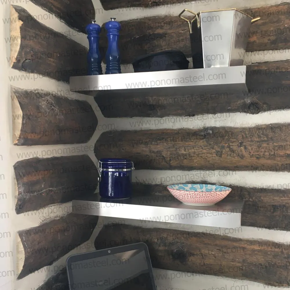 Metal shelves 53"- 57" (cm. 135 - 145) made-to-order floating shelves Ponoma®