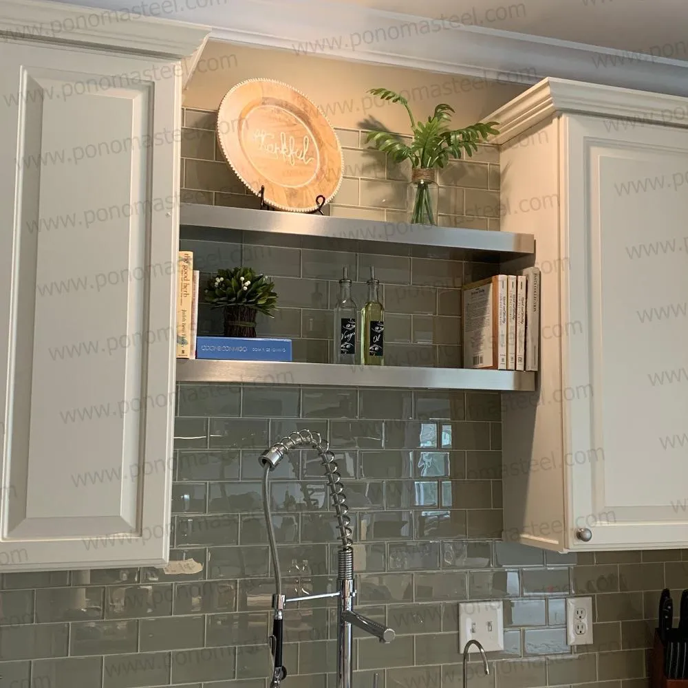 Metal shelves 53"- 57" (cm. 135 - 145) made-to-order floating shelves Ponoma®
