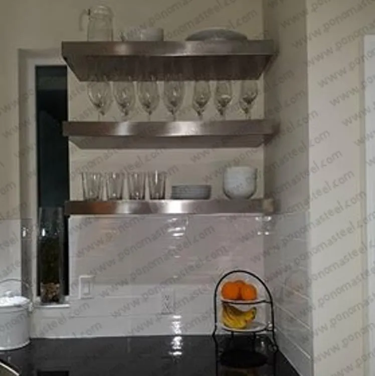 Metal shelves 53"- 57" (cm. 135 - 145) made-to-order floating shelves Ponoma®