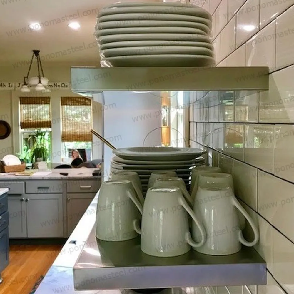 Metal shelves 53"- 57" (cm. 135 - 145) made-to-order floating shelves Ponoma®